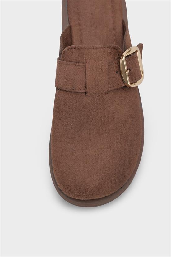 Capone Minette Furry Faux Suede Women Sued Brown Clogs image 3