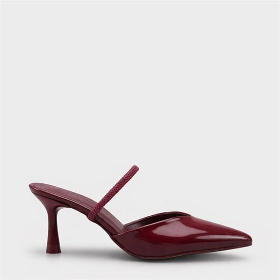 Capone  Moira Pointed Toe Mid Heel Slingback Women Burgundy Shoe image 2