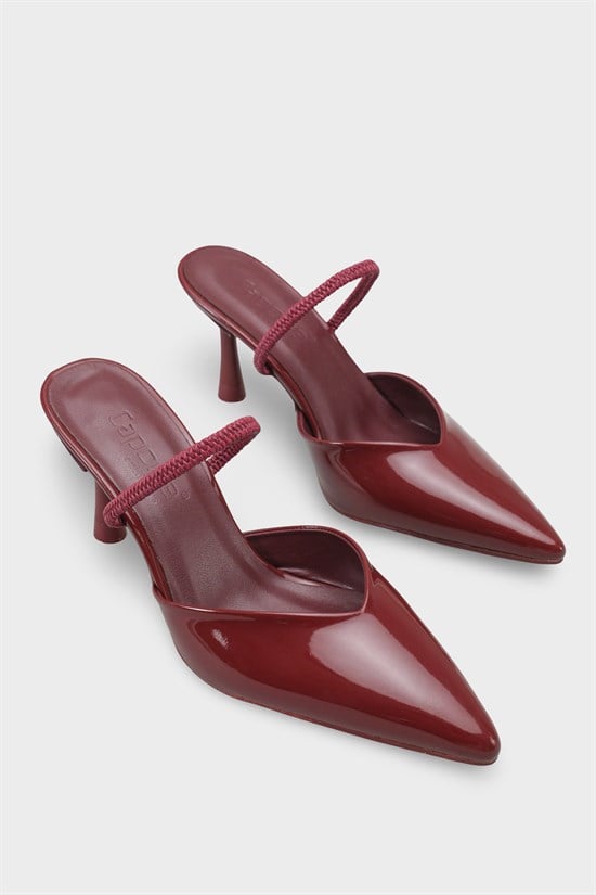Capone  Moira Pointed Toe Mid Heel Slingback Women Burgundy Shoe image 3