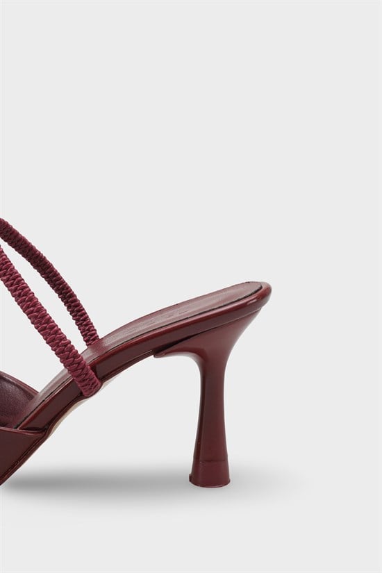 Capone  Moira Pointed Toe Mid Heel Slingback Women Burgundy Shoe image 5