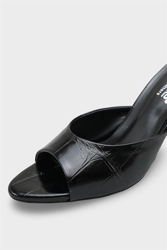 Capone Nadeen Wedge Mid Heel Elegant Women Black Sandal image 4