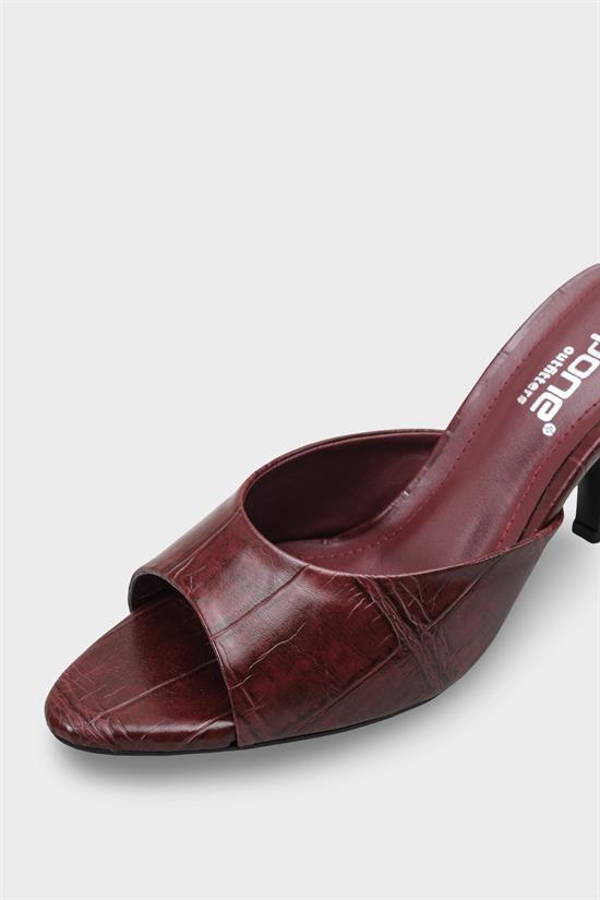 Capone Nadeen Wedge Mid Heel Elegant Women Burgundy Sandal image 4