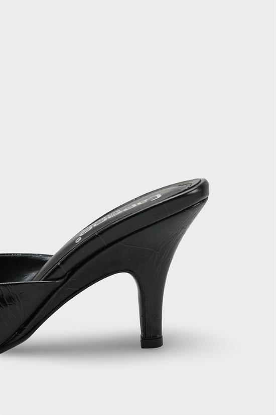 Capone Nadeen Wedge Mid Heel Elegant Women Black Sandal image 5