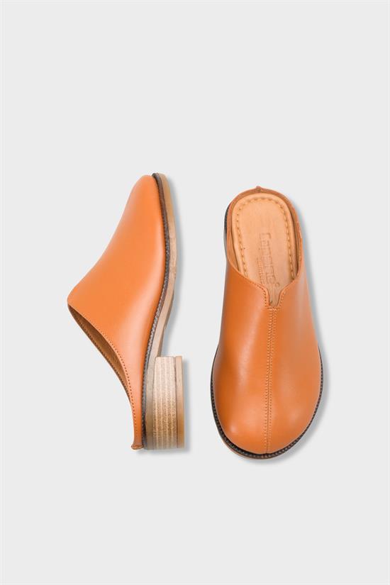 Capone Nancey Genuine Leather Low Heel Women Tan Clog image 6