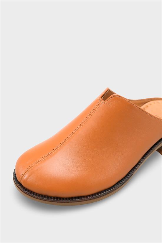 Capone Nancey Genuine Leather Low Heel Women Tan Clog image 4