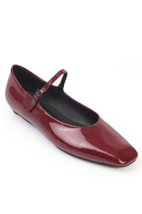 Capone Nickie Women Patent Burgundy Ballerina