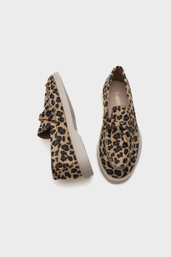 Capone Outfitters 001 Women Leopard Furry Loafer image 4