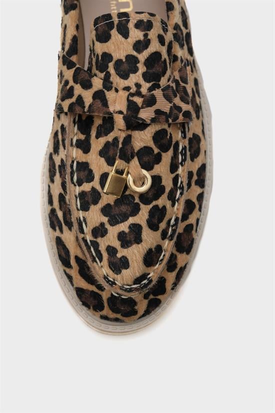 Capone Outfitters 001 Women Leopard Furry Loafer image 5