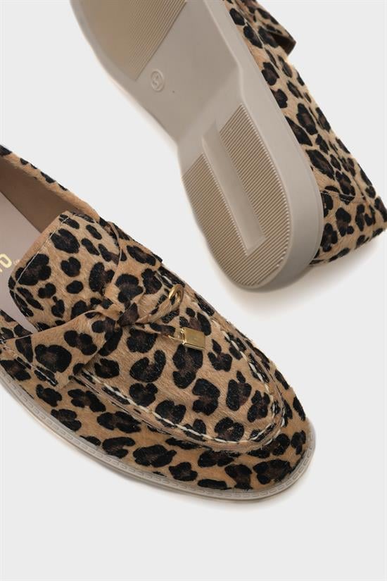 Capone Outfitters 001 Women Leopard Furry Loafer image 6