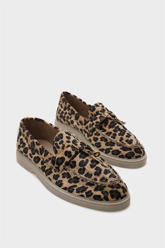 Capone Outfitters 001 Women Leopard Furry Loafer image 3