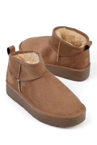 Capone Thick Sole Round Toe Fur Lined Short Woman Boots image 3