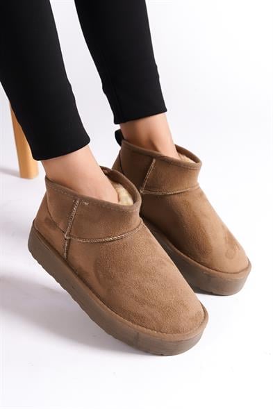 Capone Thick Sole Round Toe Fur Lined Short Woman Boots image 6