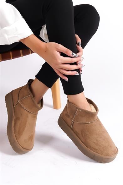 Capone Thick Sole Round Toe Fur Lined Short Woman Boots image 2