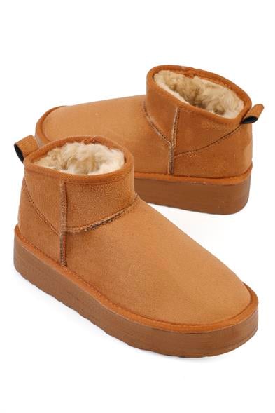 Capone Thick Sole Round Toe Fur Lined Short Woman Boots image 3