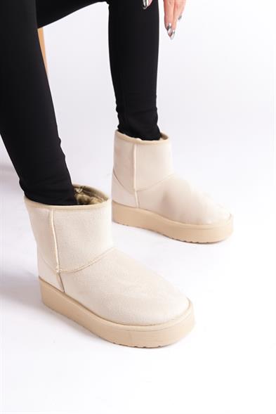 Capone Thick Sole Round Toe Fur Lined Medium Woman Boots image 2