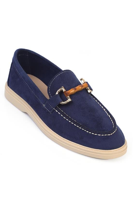 Capone Outfitters 006 Women Navy Suede Loafer