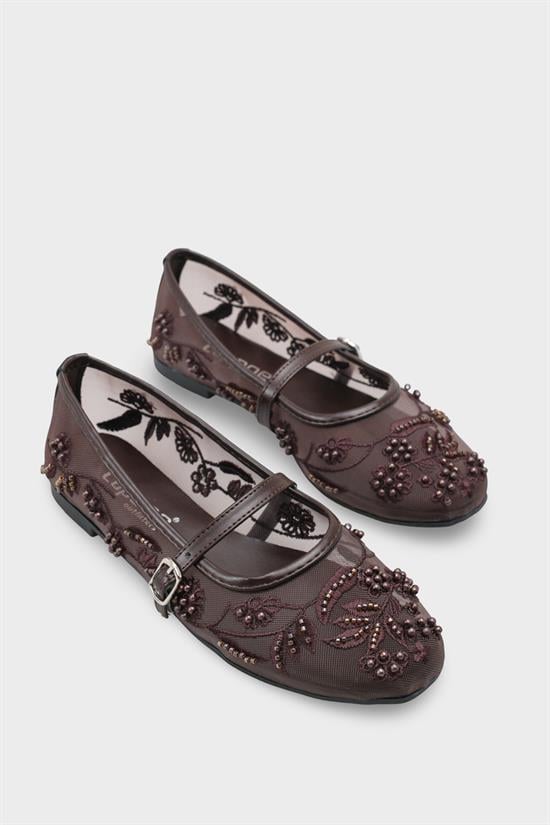 Capone Outfitters 058 Women Brown Ballerina image 3