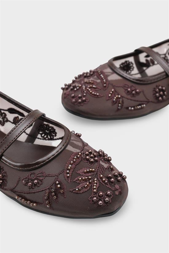 Capone Outfitters 058 Women Brown Ballerina image 6