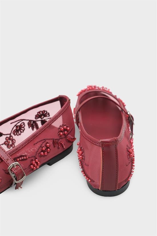 Capone Outfitters 058 Women Burgundy Ballerina image 6
