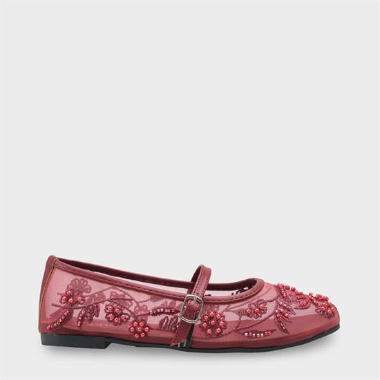 Capone Outfitters 058 Women Burgundy Ballerina image 2
