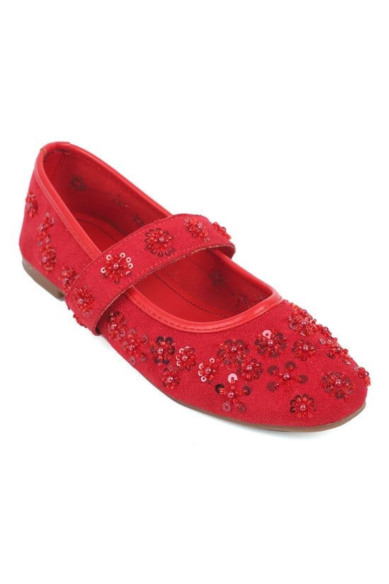 Capone Outfitters 072 Women Red Ballerina