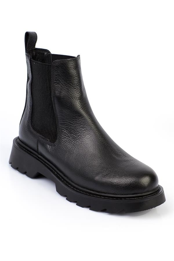 Capone Elastic Genuine Leather Women Black Boots