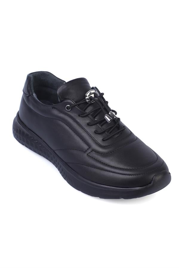 Capone Hazel Genuine Leather Women Black Sneakers