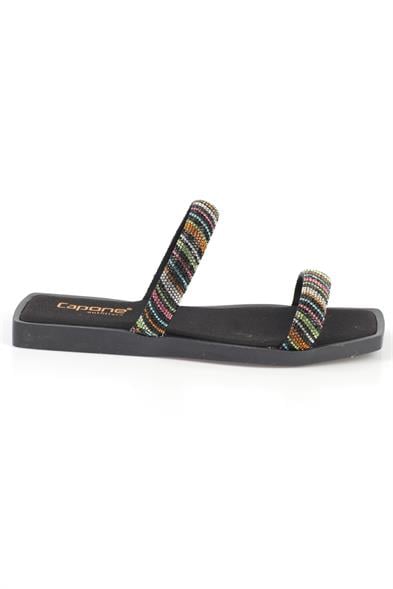 Capone Kora Flat Toe Crystal Embellished Banded Flat Heeled Woman Sandals image 4