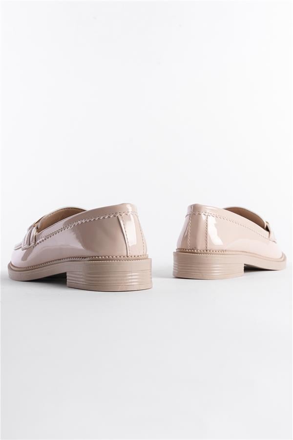Capone Outfitters 243 Women Patent Beige Loafer image 3