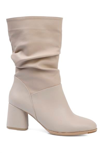 Capone Round-Toe Women Beige Boots image 3