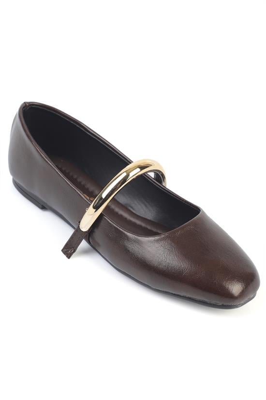 Capone Outfitters 2601 Women Brown Ballerina
