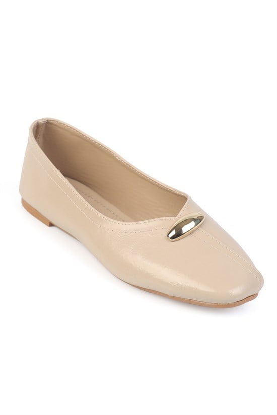 Capone Outfitters 2602 Women Beige Ballerina