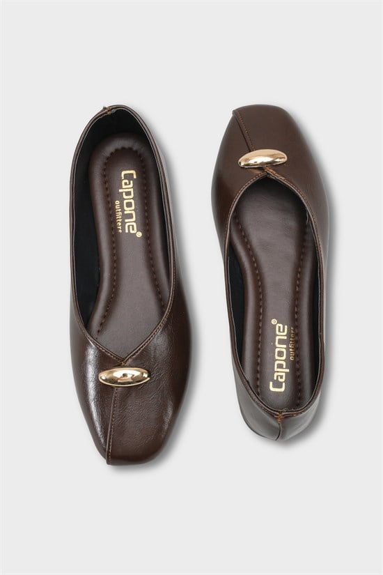 Capone Outfitters 2602 Women Brown Ballerina image 5