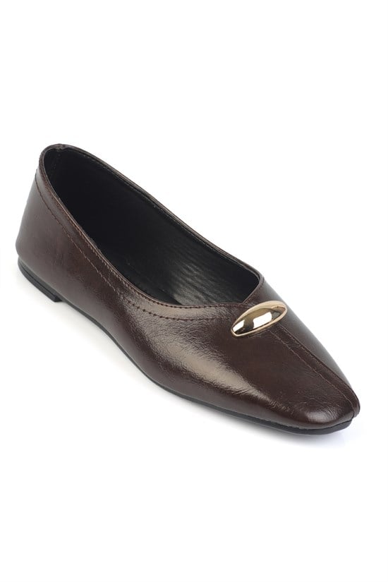 Capone Outfitters 2602 Women Brown Ballerina
