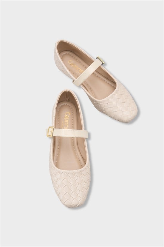 Capone Outfitters 2604 Women Beige Ballerina image 5