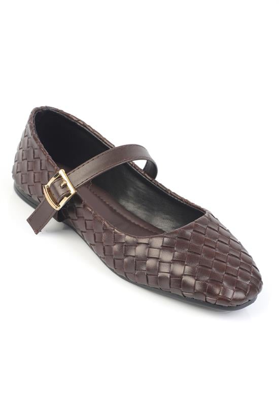 Capone Outfitters 2604 Women Brown Ballerina