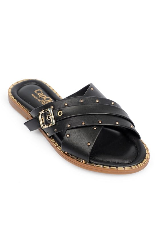 Capone Outfitters 2640 Women Black Sandal