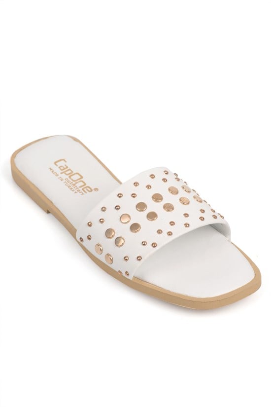 Capone Outfitters 2644 Women White Sandal