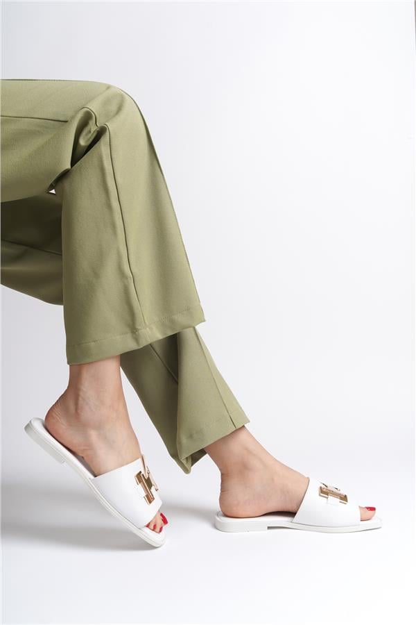 Capone Outfitters 2914 Women White Sandal image 6