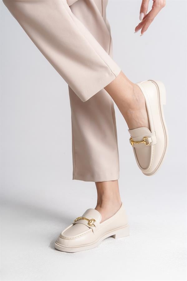 Capone Outfitters 504 Women Beige Loafer image 3
