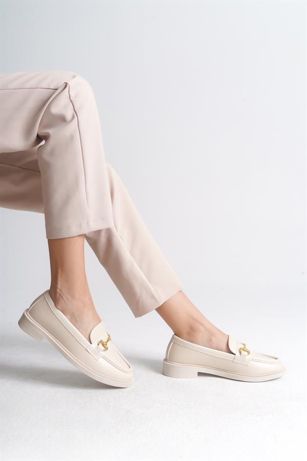 Capone Outfitters 504 Women Beige Loafer image 2