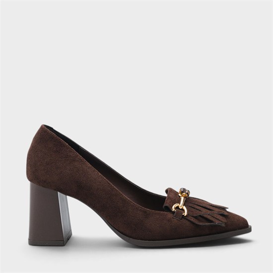 Capone Outfitters 603 Women Sued Brown Heeled image 2