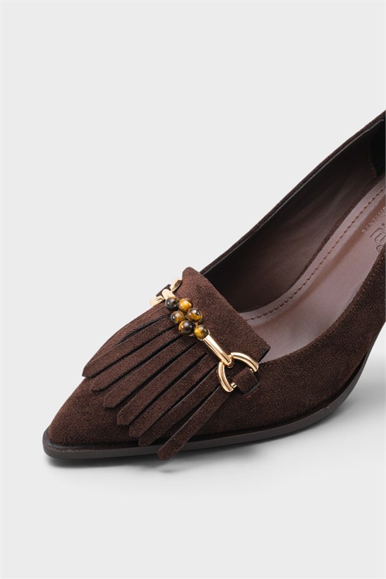 Capone Outfitters 603 Women Sued Brown Heeled image 6