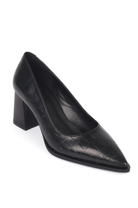 Capone Outfitters 606 Women Black Heeled