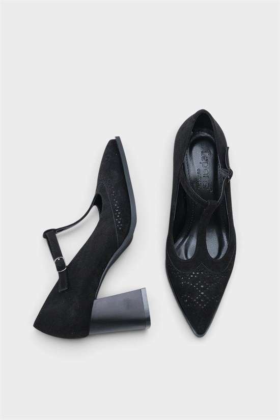 Capone Outfitters 608 Women Sued Black Heeled image 5