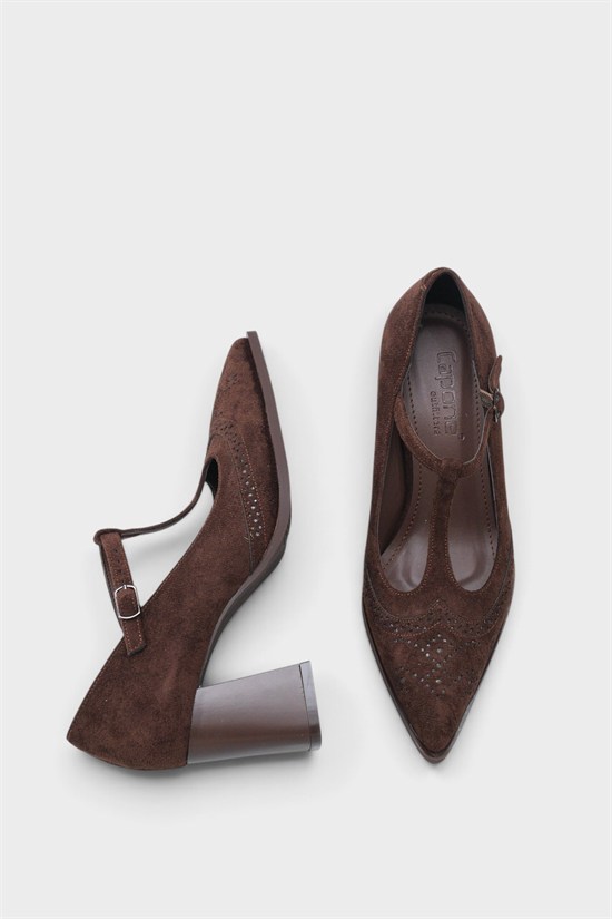 Capone Outfitters 608 Women Sued Brown Heeled image 5