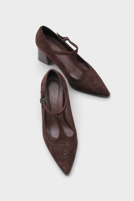 Capone Outfitters 608 Women Sued Brown Heeled image 4