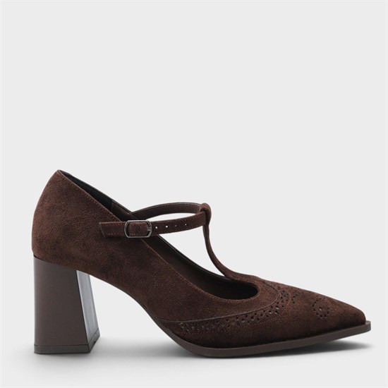 Capone Outfitters 608 Women Sued Brown Heeled image 2