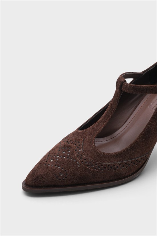 Capone Outfitters 608 Women Sued Brown Heeled image 6