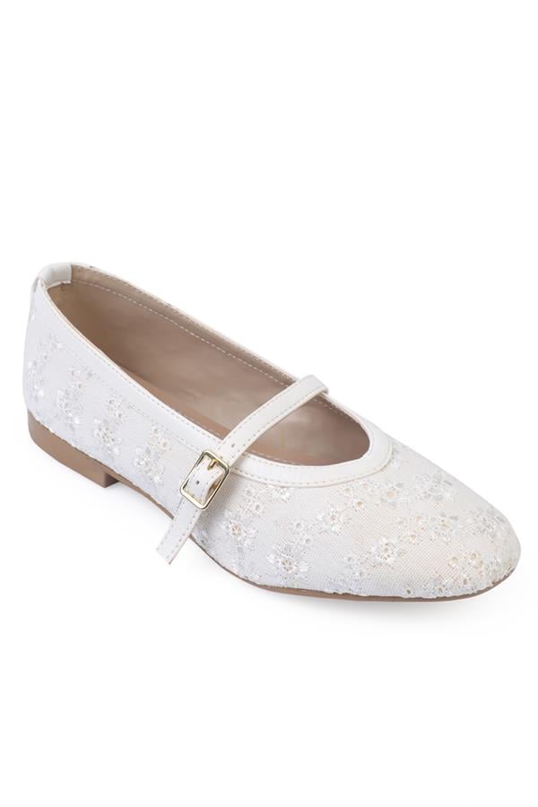 Capone Outfitters 620 Women White Ballerina